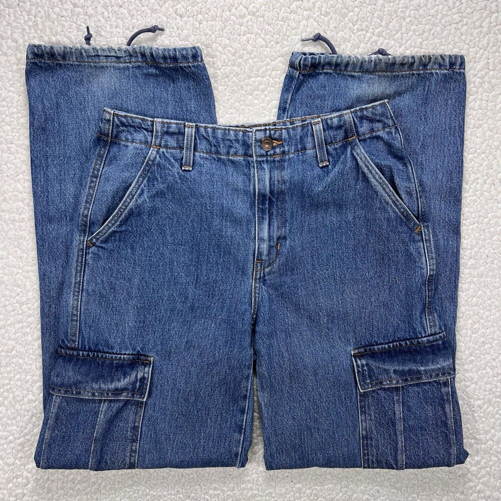 Levi's 94 Baggy Cargo Jeans Women's 27 (29x31.5) Y2K Utility Streetwear Wide Leg